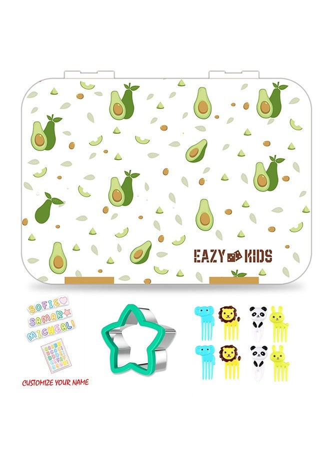 Eazy Kids صندوق بنتو مع حقيبة غداء معزولة ومجموعة قواطع - كومبو - أفوغادرو - Image 2