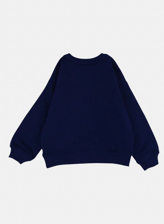 اوركيدز سويت شيرت قطن سادة للأطفال – كحلي - Image 2