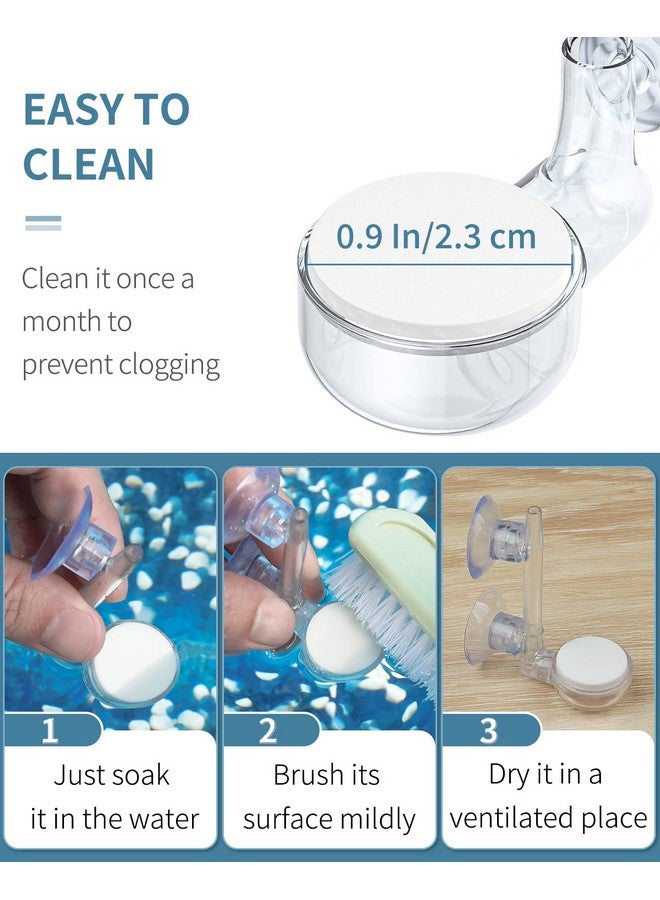 باوفلي قرص حجر هواء لحوض السمك من Pawfly، مجموعة حجر هواء لحوض السمك الصغير مقاس 0.9 بوصة، حجر هواء فائق الذوبان مع ملحقات لحوض السمك ودلو صغير (المضخة والأنابيب غير متضمنة) - Image 5