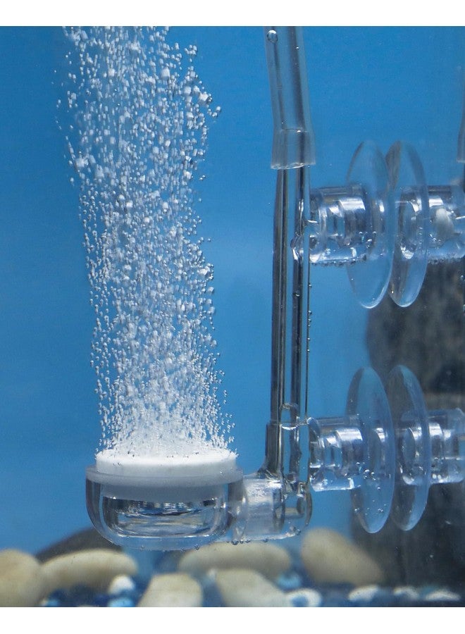 باوفلي قرص حجر هواء لحوض السمك من Pawfly، مجموعة حجر هواء لحوض السمك الصغير مقاس 0.9 بوصة، حجر هواء فائق الذوبان مع ملحقات لحوض السمك ودلو صغير (المضخة والأنابيب غير متضمنة) - Image 1