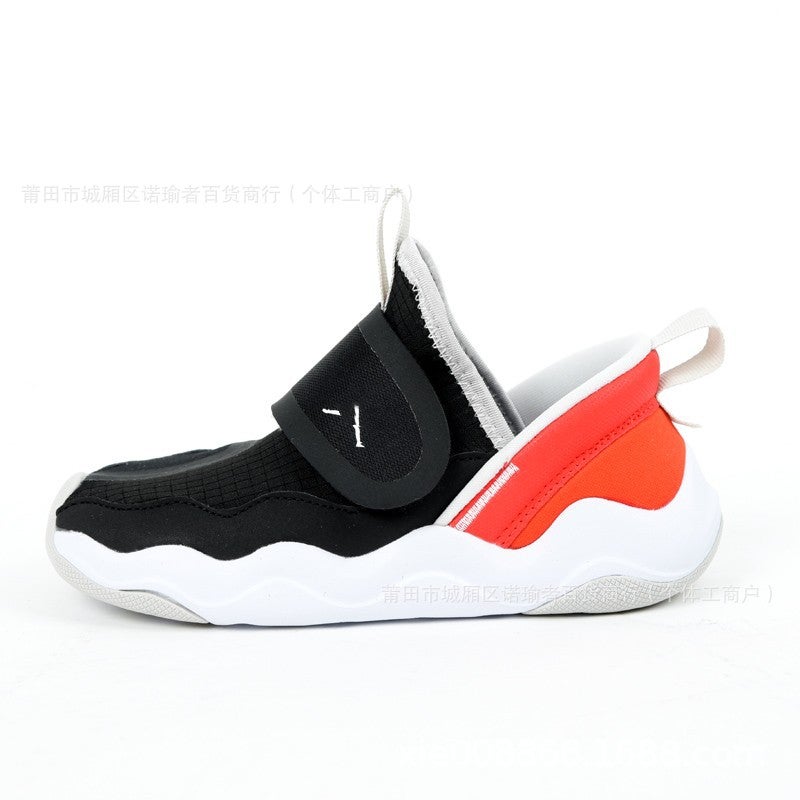 Putian Kidsren'S Shoes Pure Original High Version Aj1 Small Shark Mesh Mesh Breathable Kidsren'S Slip-On Sports Shoes - Image 1