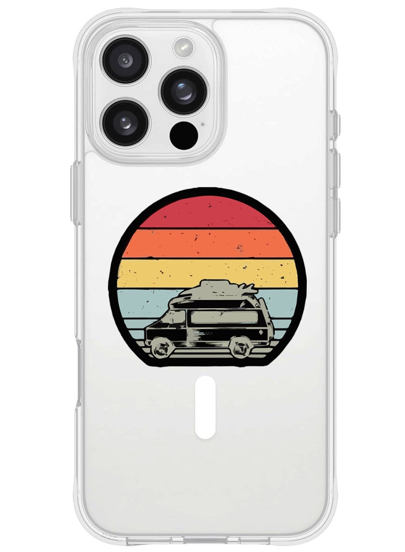 Theodor iPhone 16 Pro Magsafe Magnetic Case for iPhone Compatible with Wireless Charging, Shockproof Phone Bumper Cover - Car - Image 1