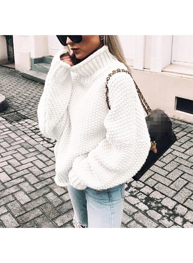 NIBEMINENT Women Solid Sweater Turtleneck Drop Shoulder Casual Pullovers Loose Jumper And Sweater  Sweaters For Women Streetwear - Image 1