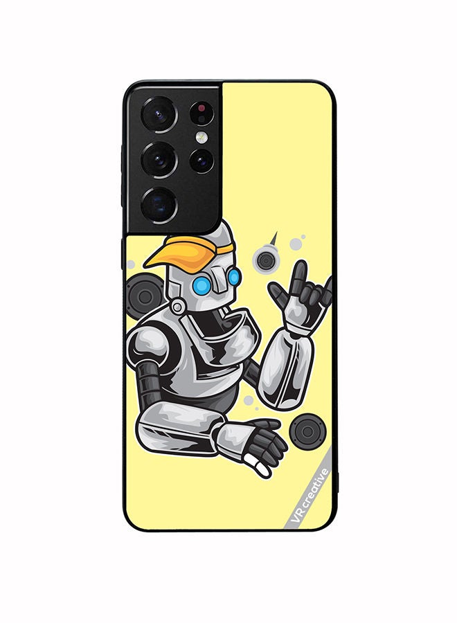 VR CREATIVE Protective Case Cover For Samsung Galaxy S21 Ultra 5G Cool Robot Design Multicolour - Image 1
