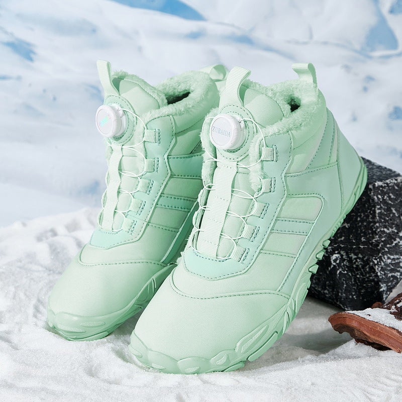 New Mens and Womens Couple Outdoor Thermal Insulation Warm Shoes Autumn and Winter Childrens Warm Cotton Shoes Mens and Womens Loose Comfortable Breathable Shoes Zq666 bean green