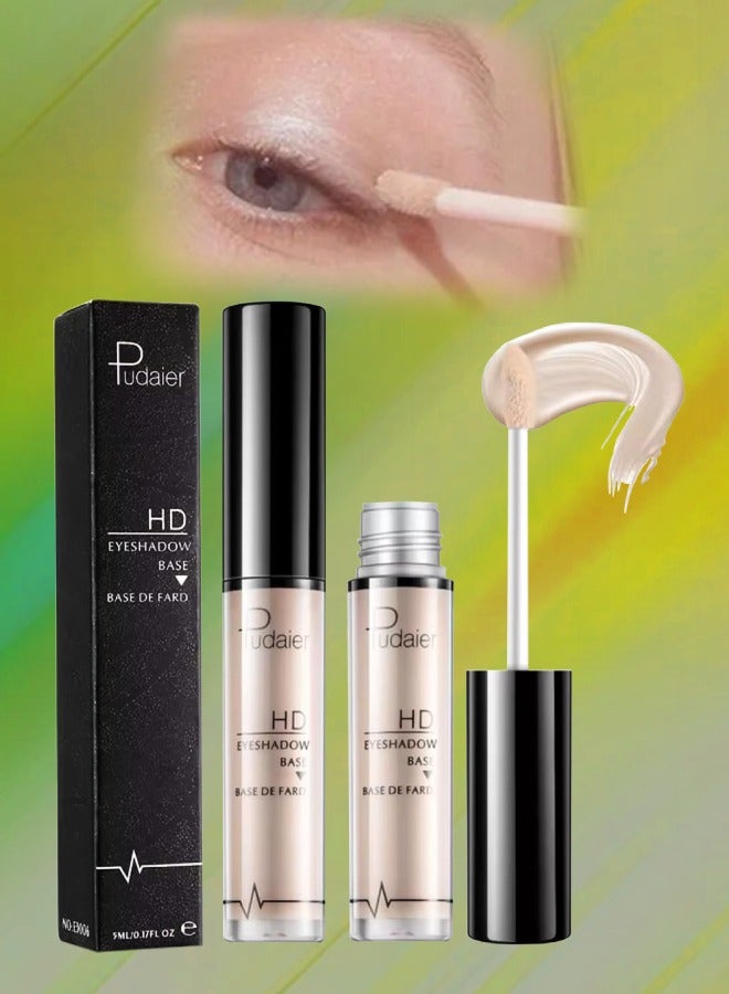 pudaier كريم أساس عيون HD ظل العيون ماكياج قاعدة برايمر سائلة مقاومة للماء تدوم طويلاً قاعدة ظل الجفون ماكياج العيون مرطب دائم خافي عيوب طبيعي 02 - Image 1