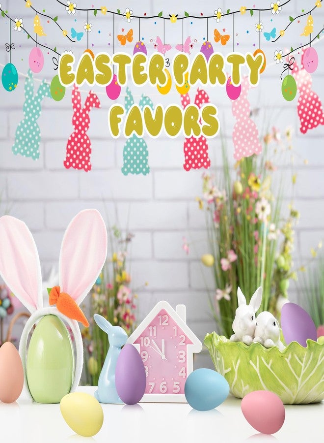 Beeveer 50 Pcs Plastic Easter Eggs Bulk for Easter Hunt 1.6 x 2.4 Inch Colorful Hanging Plastic Eggs for Basket Fillers Party Favor DIY Crafts Decoration(Lovely Color) - Image 4