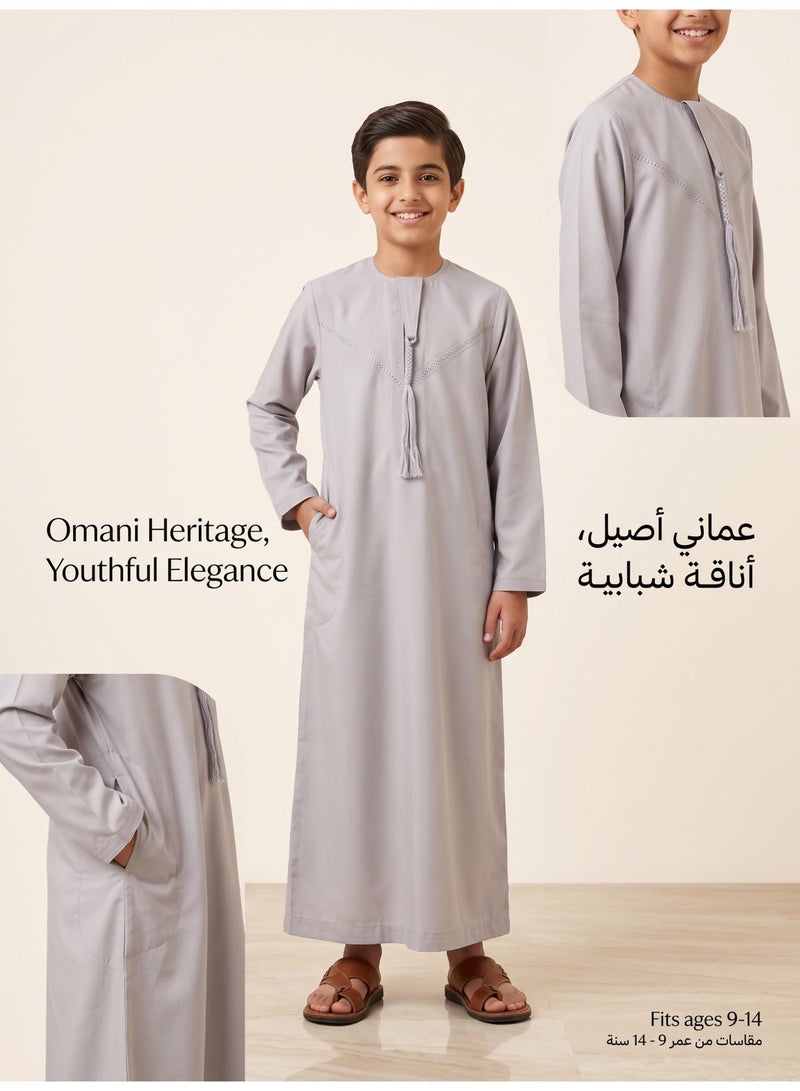 Children's nightgown, Omani and newborn thobe, seven-piece thobe, Emirati boy's thobe, children's nightgown, newborn nightgown, short-sleeved thobe, half-sleeved nightgown, sleep shirt, short-sleeved Saudi nightgown, loose-fitting nightgown, house shirt, newborn gifts, baby gifts, infant gifts, baby gifts, boy's gifts, children's clothes, gift for boys - Image 1