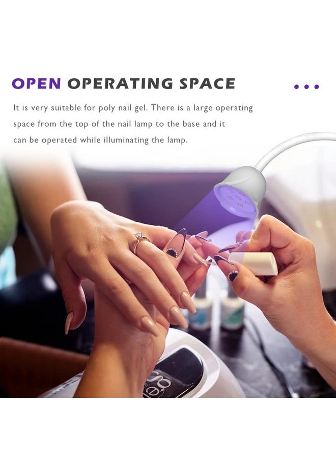 SMALLSHS - Led Uv Nail Lamp Mini Lotus Hands Free Light Rotatable Nail Dryer Quick Dry Nail Polish Curing Lamp Gooseneck Flash Cure Light For Home Diy & Salon Manicure Decor - Image 1