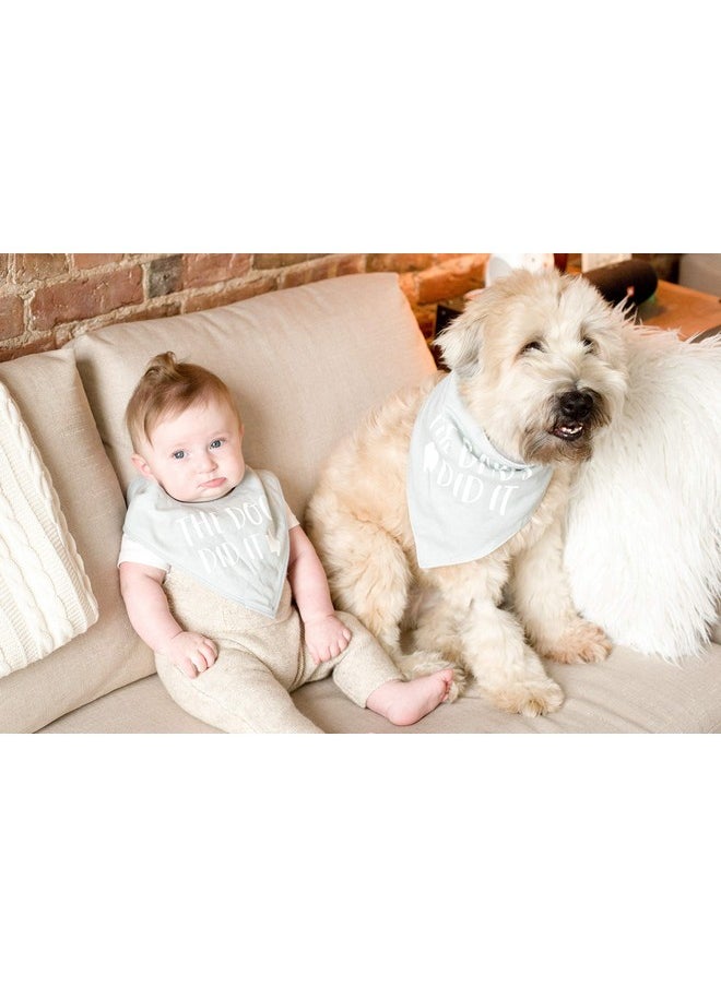 pearhead Pearhead Baby and Pet Bib Set, Matching Best Friends Outfits, for Anyone with a Baby and Fur Baby, Gray  - Image 3