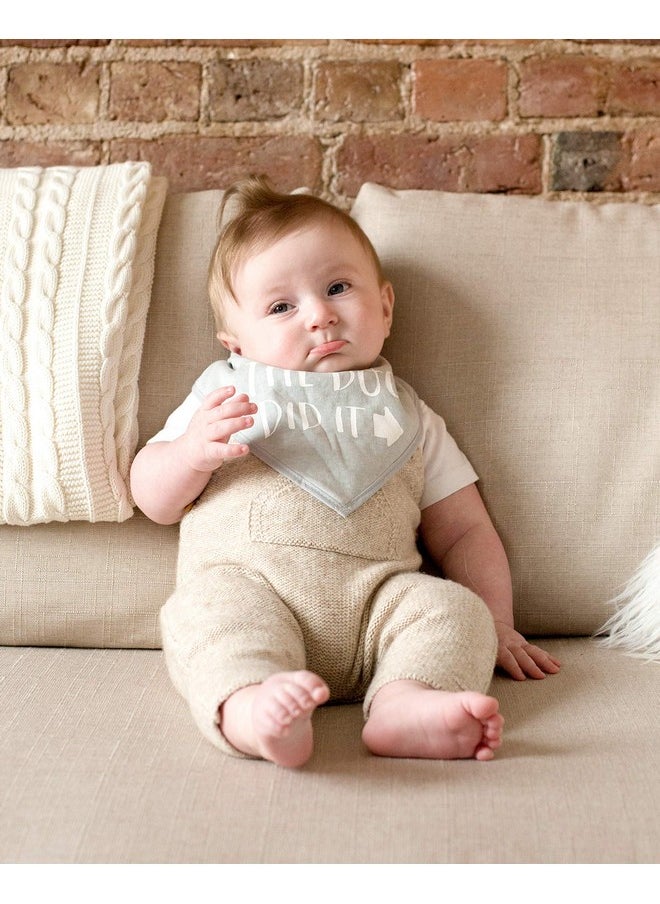 pearhead Pearhead Baby and Pet Bib Set, Matching Best Friends Outfits, for Anyone with a Baby and Fur Baby, Gray  - Image 4