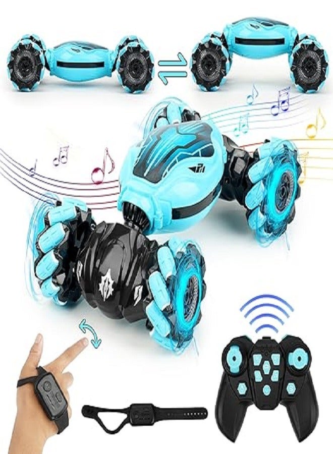 Remote Control Car, RC Cars Gesture Sensing Stunt Car with Light Music for Boys & Girls, 2.4Ghz 4WD Drift Off-Road Car 360° Rotating Hand Controlled Toy Cars Birthday,Gifts