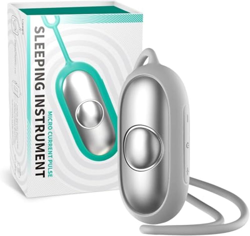Sleep Aid Device Grey Compact Portable - Gentle Sleep Aid Functionality for Travel Home Stress Relief - Discreet Neutral Appearance for On-The-Go Use - Image 1