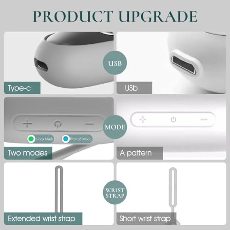 Sleep Aid Device Grey Compact Portable - Gentle Sleep Aid Functionality for Travel Home Stress Relief - Discreet Neutral Appearance for On-The-Go Use - Image 5
