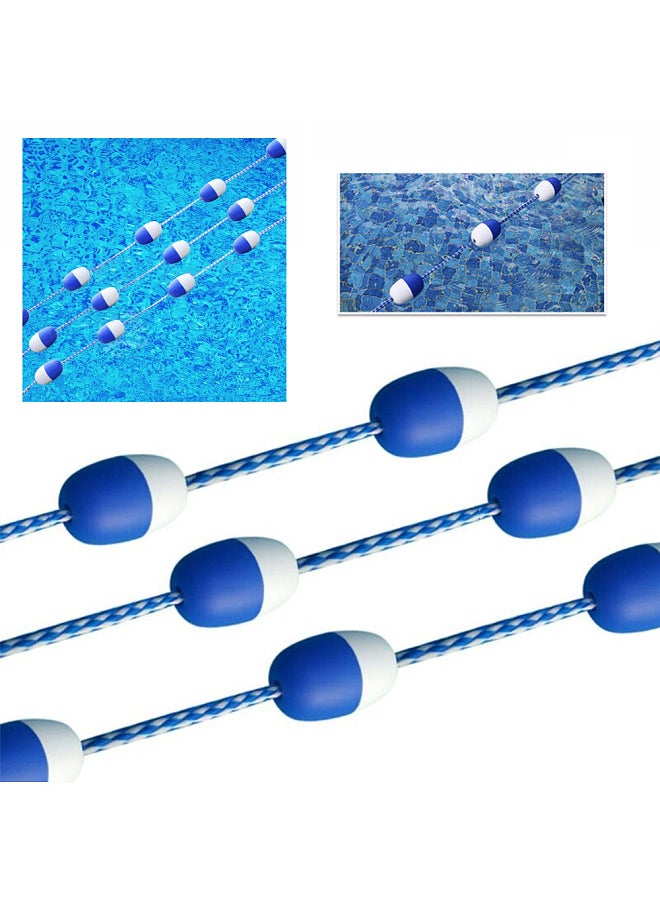 5m / 16.4 ft Pool Safety Float Lines Blue and White Divider Rope Pool Rope Floating Cordon Pool Safety Divider Lane Line