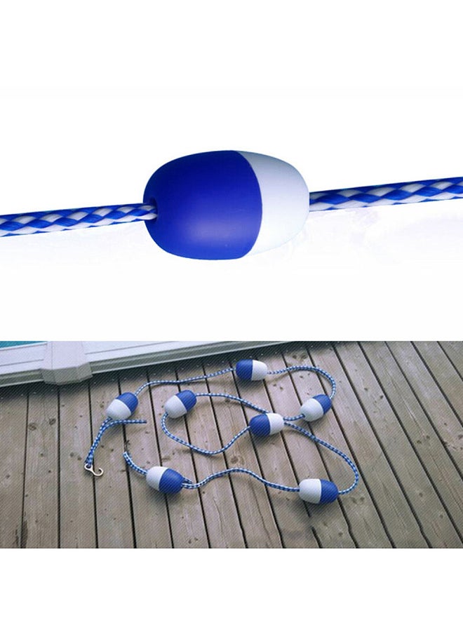 5m / 16.4 ft Pool Safety Float Lines Blue and White Divider Rope Pool Rope Floating Cordon Pool Safety Divider Lane Line