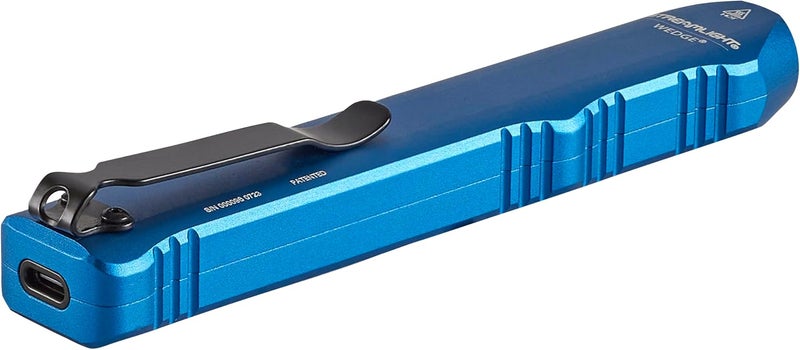 Streamlight 88817 Wedge 1,000-Lumen Max 300-Lumen Standard 1,200-Candela Flat Everyday Carry Flashlight, Includes USB-C Cable and Lanyard, Blue - Image 5