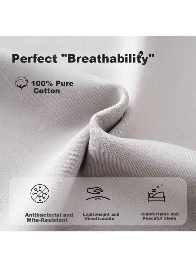 LANG SHA Langsha Pure Cotton Men's Short Sleeve Pajama Set 10a Antibacterial Spring  New Casual Homewear Outerwear Dark Gray - Image 2