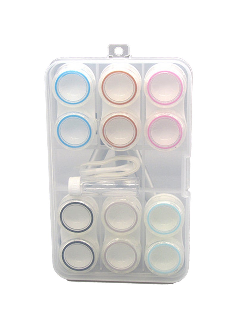 6 حقيبة عدسات الاتصال، حامل حاوية صندوق تخزين عدسات الاتصال عدة السفر - Image 2