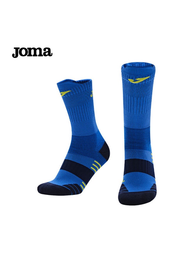 Joma Mid-calf Sports Socks Breathable Sweat-absorbing Durable Running Training Basketball Badminton Socks Long Socks Blue One Size - Image 1