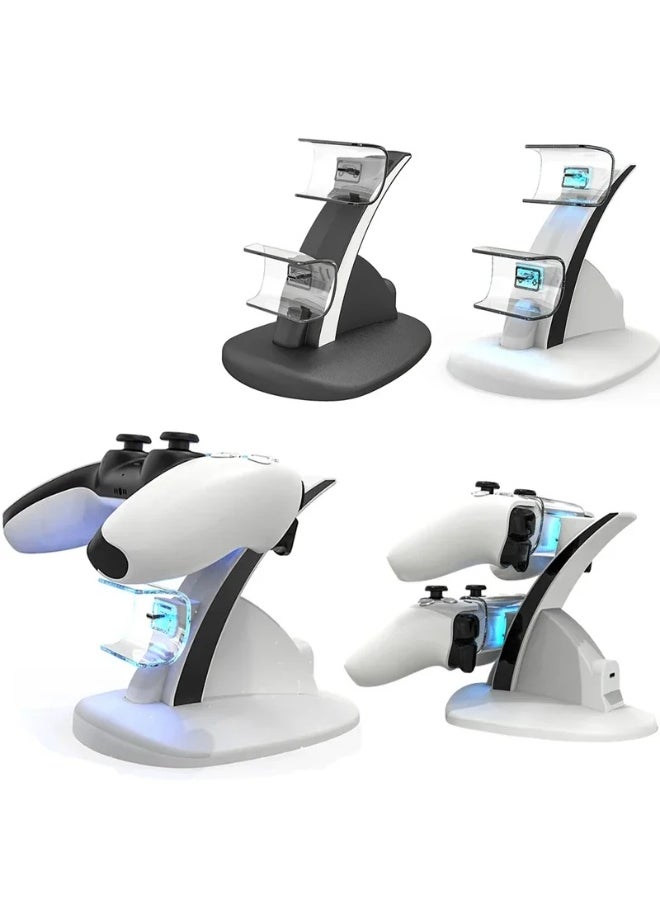 AGYAONE Dual Fast Charger Stand Base for Sony PS5 Controller Wireless Joystick Charging Dock Cradle Holder For PS5 Gamepad Accessories  - Image 5