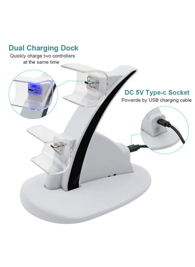 AGYAONE Dual Fast Charger Stand Base for Sony PS5 Controller Wireless Joystick Charging Dock Cradle Holder For PS5 Gamepad Accessories  - Image 2
