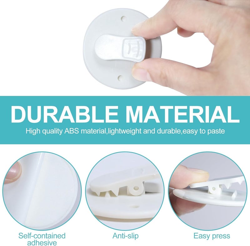 AxiyanX Shower Splash Guard Clip,4Pcs Self Adhesive Shower Curtain Clips,Shower Curtain Clips for Inside Shower,Shower Curtain Holder for The Wall Weight Clip(White) (A-White) - Image 3