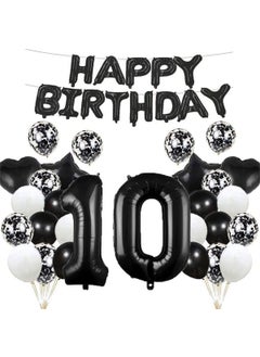 Düvenci Ticaret Luxury Black Birthday Party Balloon Set 