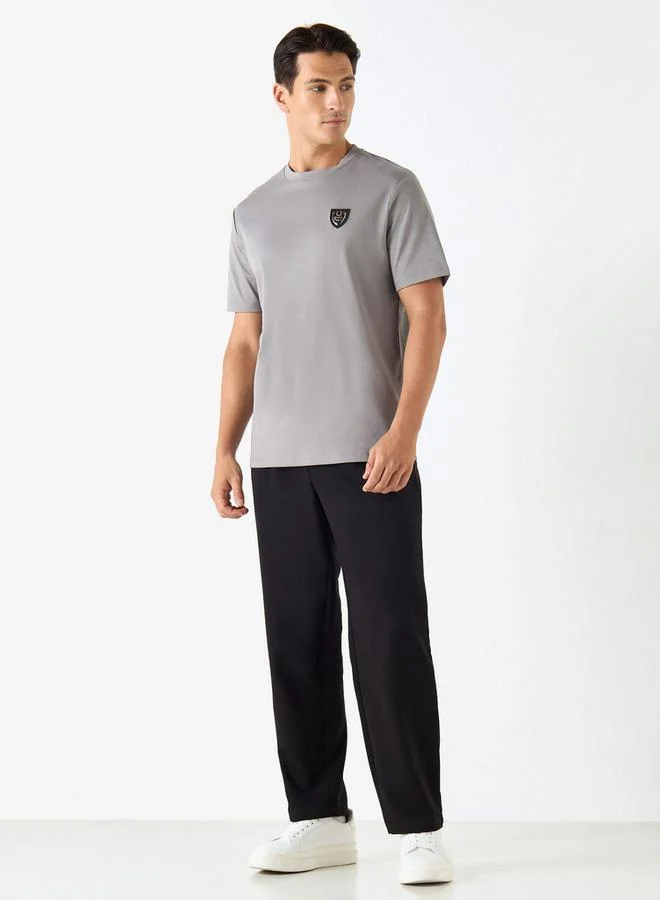 Emperor Emperor Applique Detail T-shirt with Short Sleeves