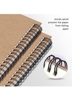 YOUGE A4 Blank Notebook, Kraft Cover Sketchbook, Eye Protection Paper, Office Product for Sketching/Writing, Sketch Pad 160GSM Cartridge Paper Drawing Book, 30 Sheets 60 Pages in Total  - Image 2
