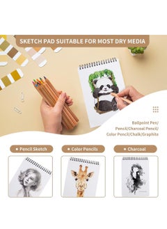 YOUGE A4 Blank Notebook, Kraft Cover Sketchbook, Eye Protection Paper, Office Product for Sketching/Writing, Sketch Pad 160GSM Cartridge Paper Drawing Book, 30 Sheets 60 Pages in Total  - Image 3