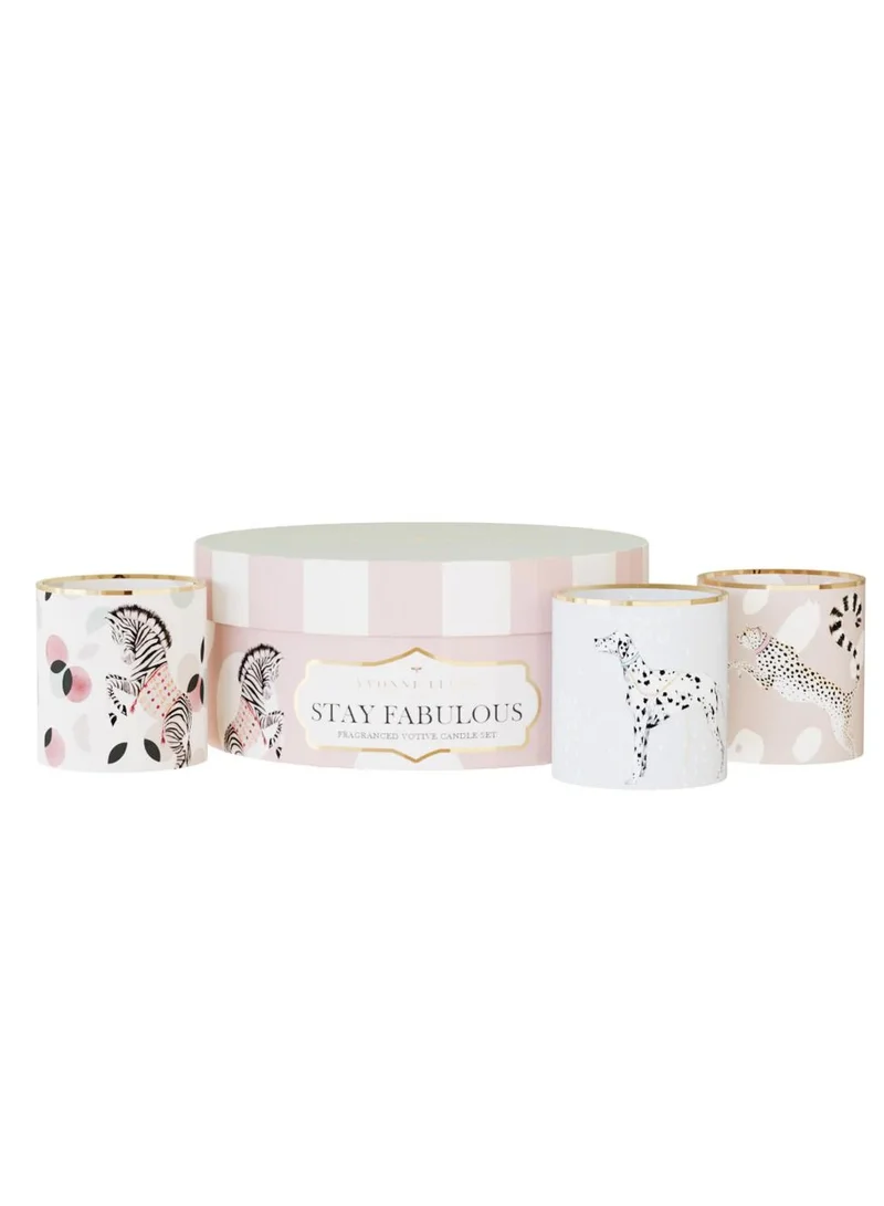 YVONNE ELLEN Stay Fabulous Ceramic Candle Gift Set