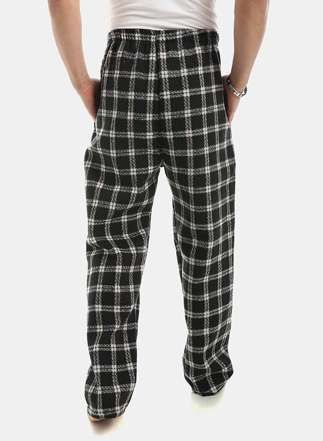 Red Circle Pajama Chamois Round Neck with Gingham Pant Men - Image 4