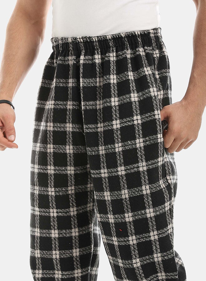 Red Circle Pajama Chamois Round Neck with Gingham Pant Men - Image 3