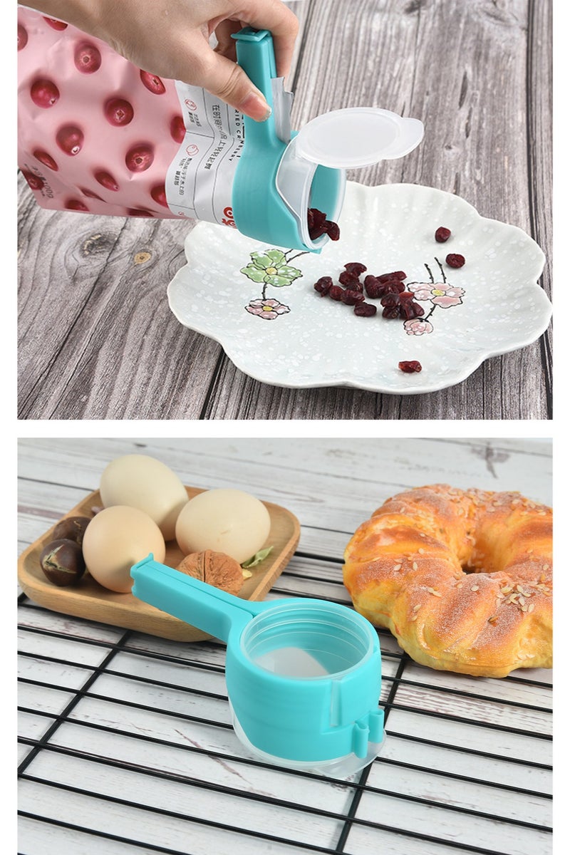 YANCI Food Storage Sealing Clips with Pouring Spouts, Bag Clips for Food, Kitchen, Chip Bag Clips, Plastic Cap Food Clips. - Image 2