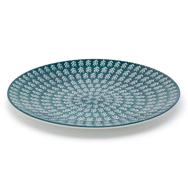 سيمبلي كيتشن Floral Mm Reverse Kori Jhallar Ceramic Dinner Plate