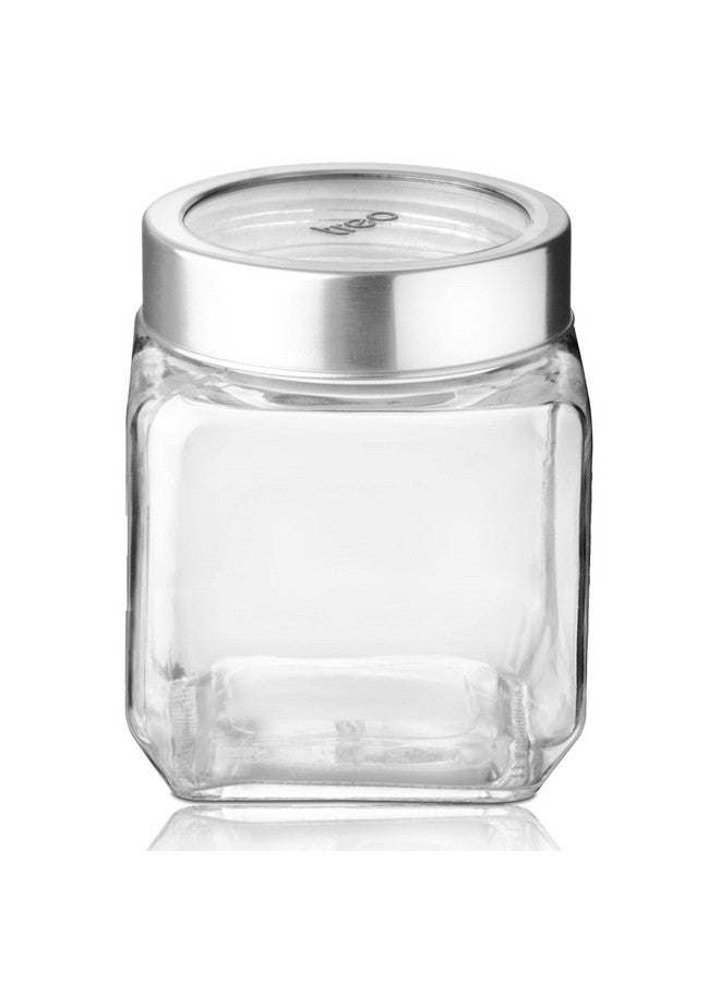 Treo By Milton Cube Storage Glass Jar, 1200 ml, 1 Piece, Transparent | BPA Free | Storage Jar | Kitchen Organizer Modular | Multipurpose Jar - Image 2