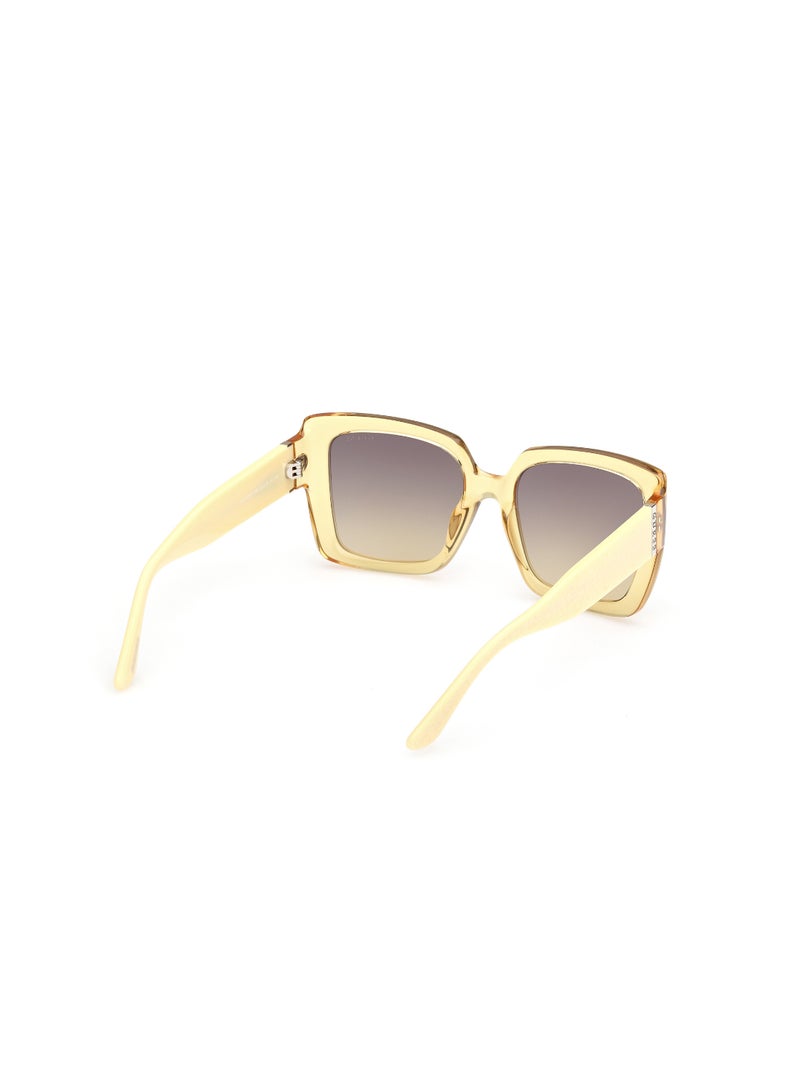GUESS FULL RIM FEMALE SQUARE YELLOW INJECTED SUNGLASSES - Image 5