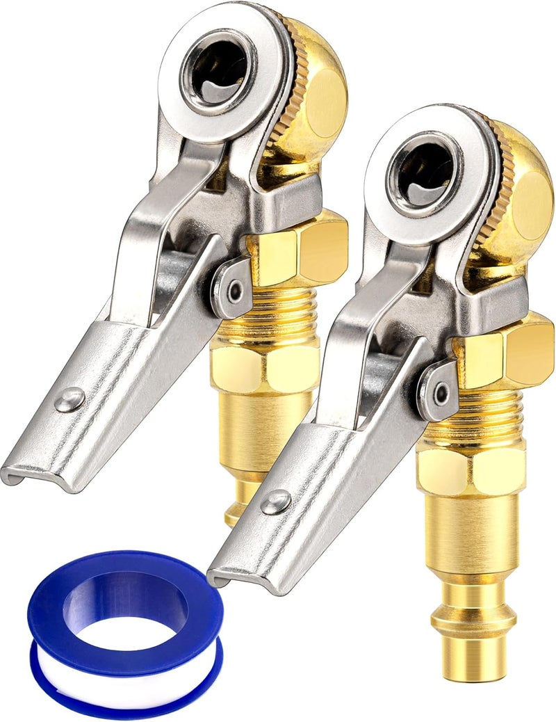 LUMITECO 2-Pack Tire Inflator with Locking Air Chucks - Image 1