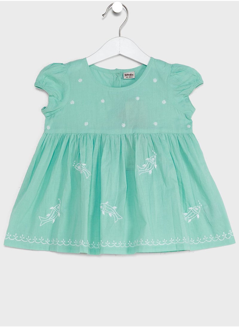 Fabindia - Kids Embroidered Dress & Salwar Set - Image 1