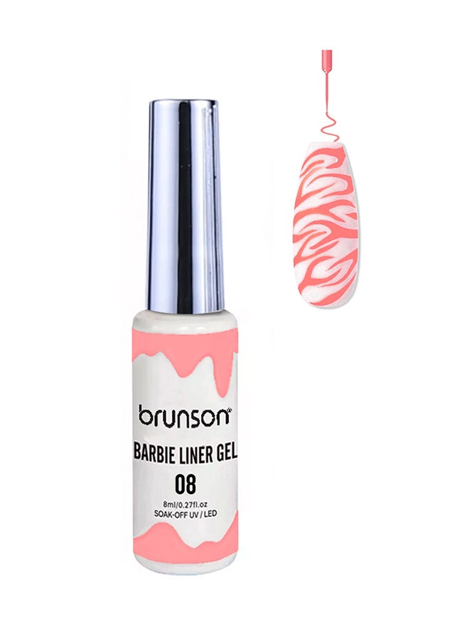 طلاء أظافر جل لاينر، فرشاة في زجاجة للرسم والتصميم BNAGK02-08