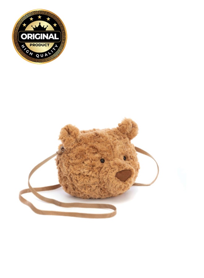 Jellycat حقيبة دب بارثولوميو - لعبة محشوة ناعمة بأرجل كوردية، هدية عيد الحب لطيفة للأطفال والبالغين، مجموعة جليكات، 16 سم - Image 1