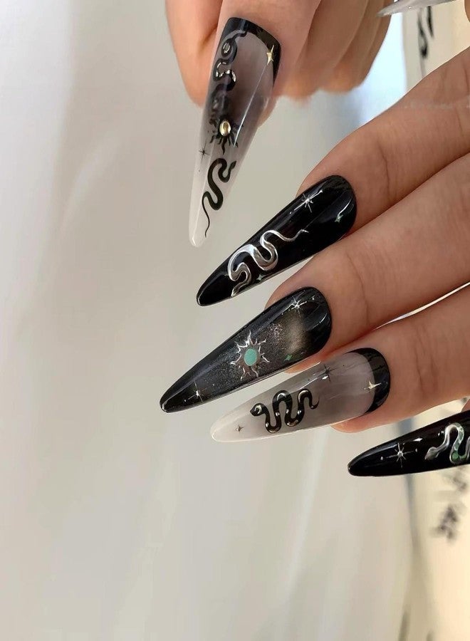 Dedyel Snake Nail Stickers 5D Embossed Animal Self-Adhesive Nail Decals for Women Girls Kids Nail Art Decoration - Image 5
