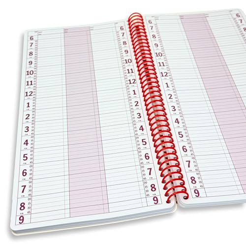 Portage Notebook Planner, Appointment Book – Large 7" x 13.5" Undated 2025 Planner, Daily & Hourly Planner – Spiral Notebook Organizer for Scheduling Appointments (3 Columns) - Image 1