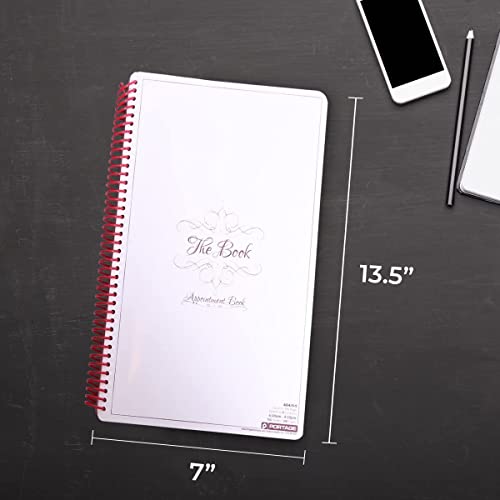 Portage Notebook Planner, Appointment Book – Large 7" x 13.5" Undated 2025 Planner, Daily & Hourly Planner – Spiral Notebook Organizer for Scheduling Appointments (3 Columns) - Image 2