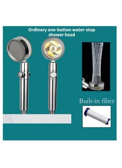 Turbo Shower Head - Experience a Comfortable and Refreshing Shower! Discover the unique shower experience with our advanced shower head that combines a powerful built-in fan and turbine technology to enhance water pressure and save water W