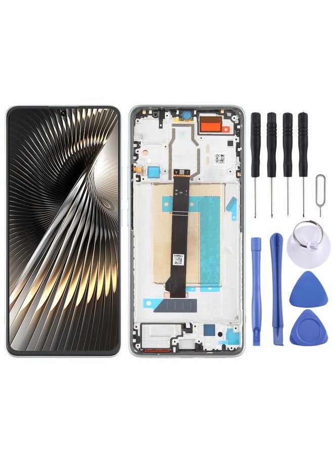 erorex - Replacement For Xiaomi Redmi Turbo 3 Original LCD Screen Digitizer Full Assembly with Frame Green - Image 1