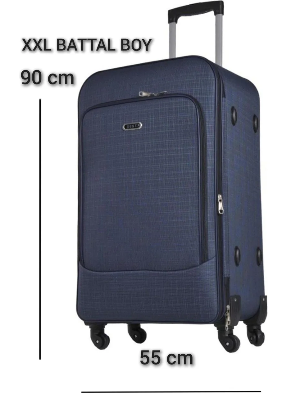 Esbuik Xxl King Size 90 cm Gusseted Fabric Suitcase & Luggage