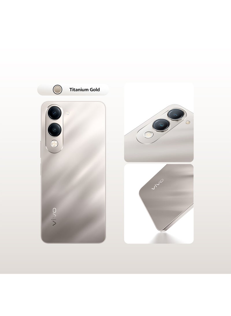 فيفو Y04 4G ثنائي الشريحة ذهب تيتانيوم 4GB RAM 128GB - نسخة الشرق الأوسط - Image 2