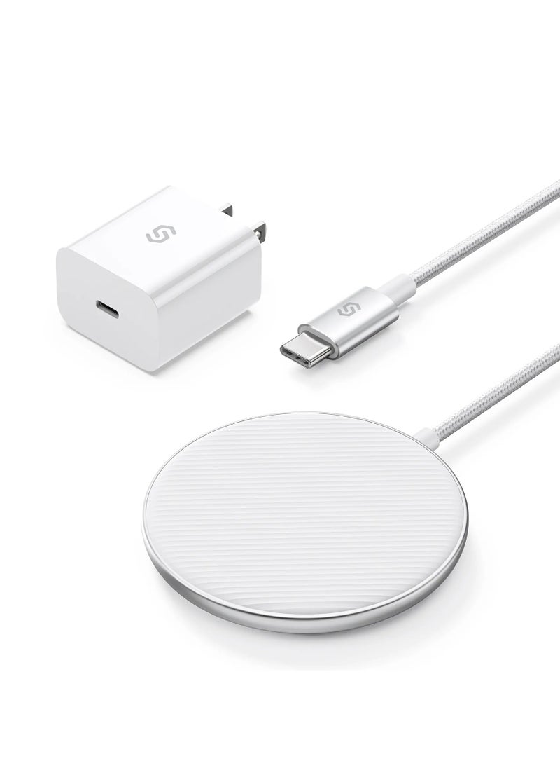 Syncwire Syncwire Magnetic Wireless Charger with USB-C Wall Adapter – Model SW-WL624NEW – Fast Qi Charging  - Image 1
